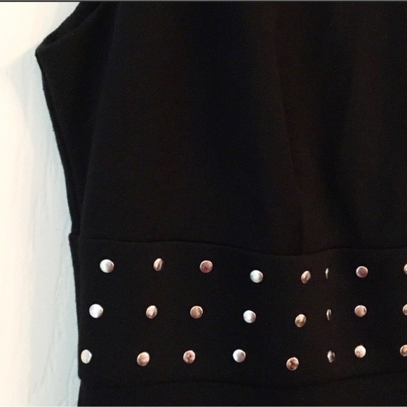 MICHAEL Michael Kors Black Silver Studded Sleeveless Women's Midi Dress NWT - Picture 6 of 14